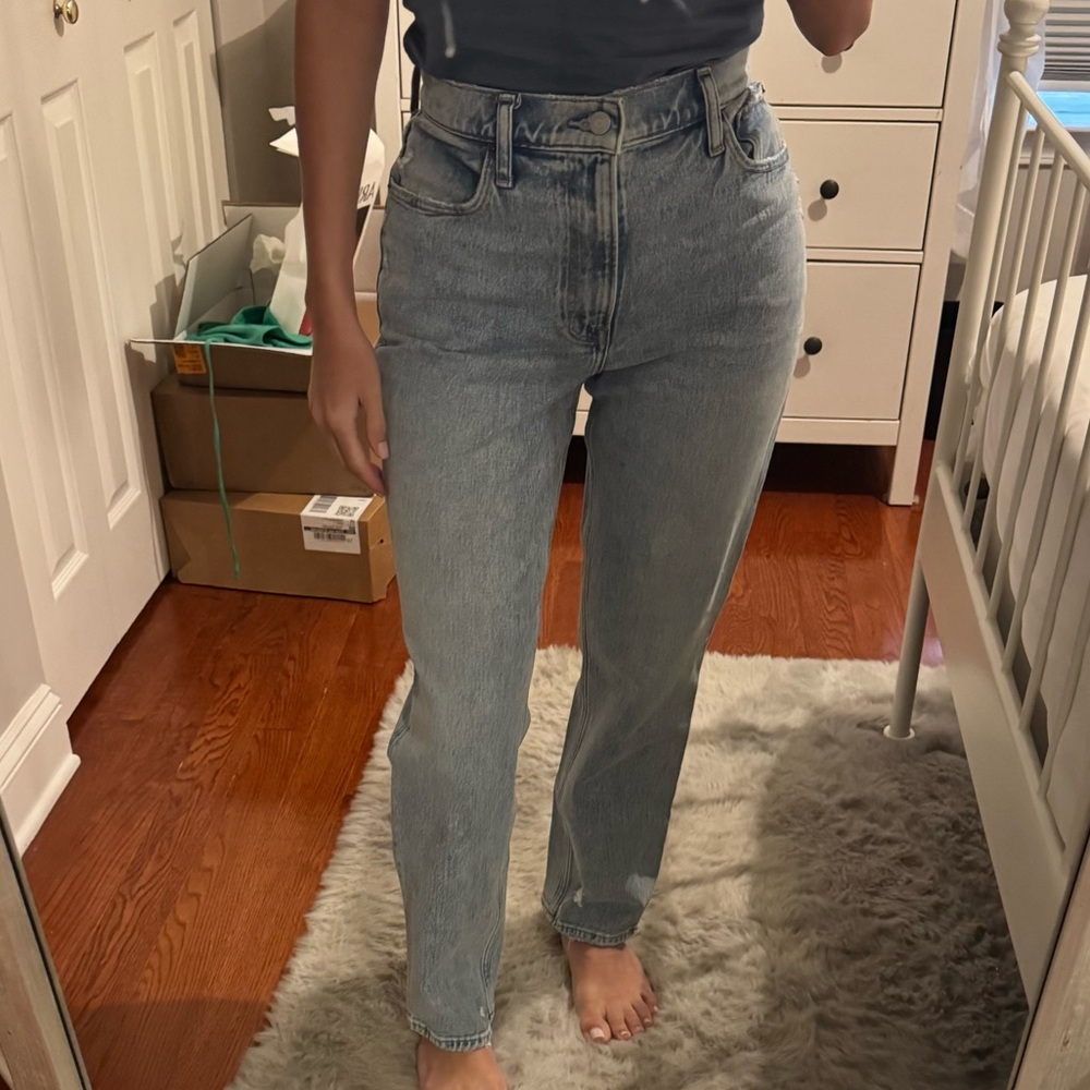 Abercrombie & Fitch Curve Love Ultra High Rise 90s Straight Jean